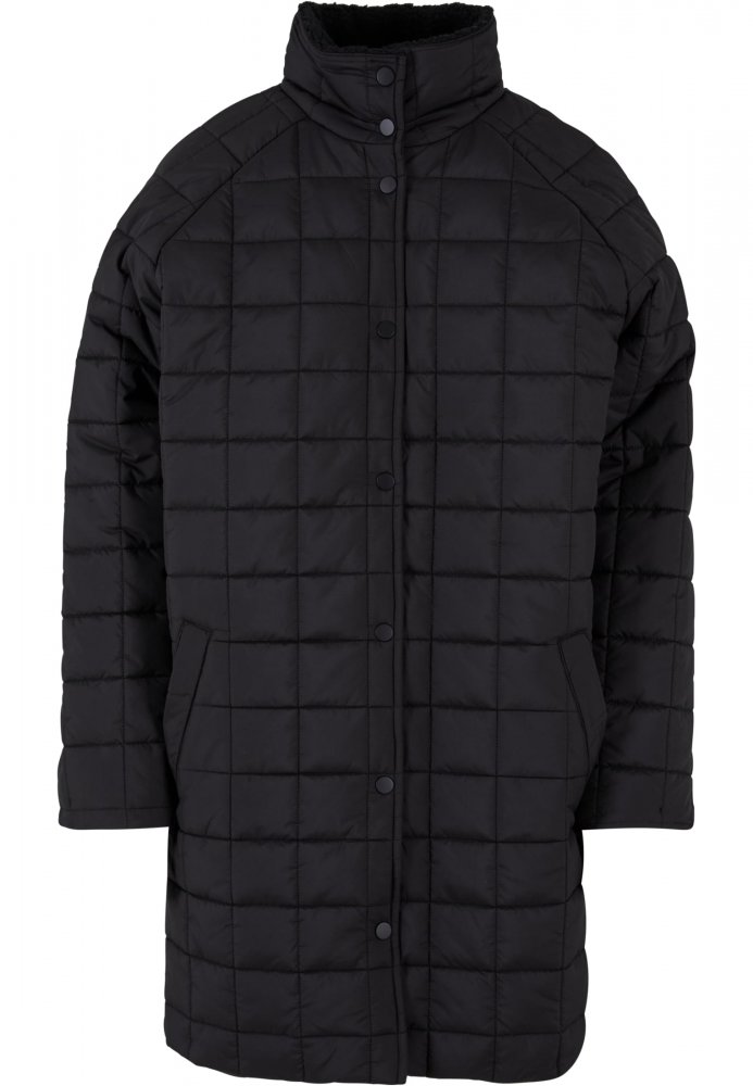 Černý dámský kabát Urban Classics Quilted L
