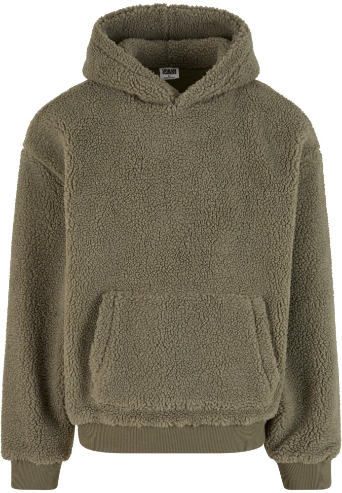 Oversized Teddy Hoody - palegreen L