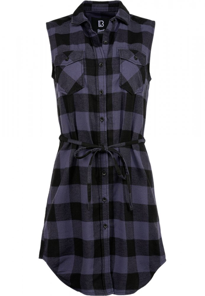 Ladies Sleeveless Longshirt Gracey - black/grey 4XL