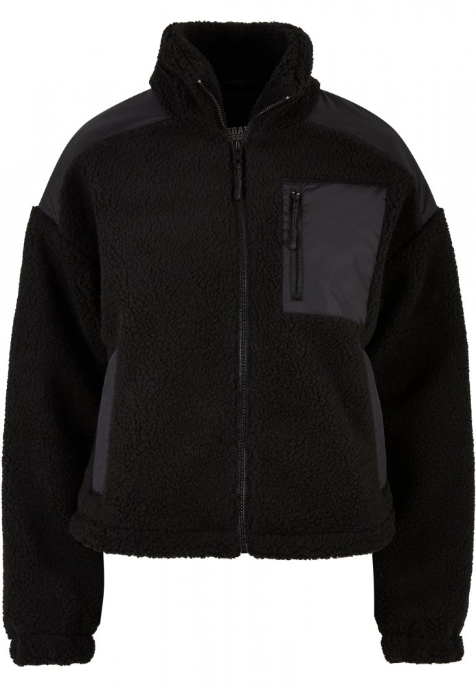 Ladies Sherpa Mix Jacket - black 3XL