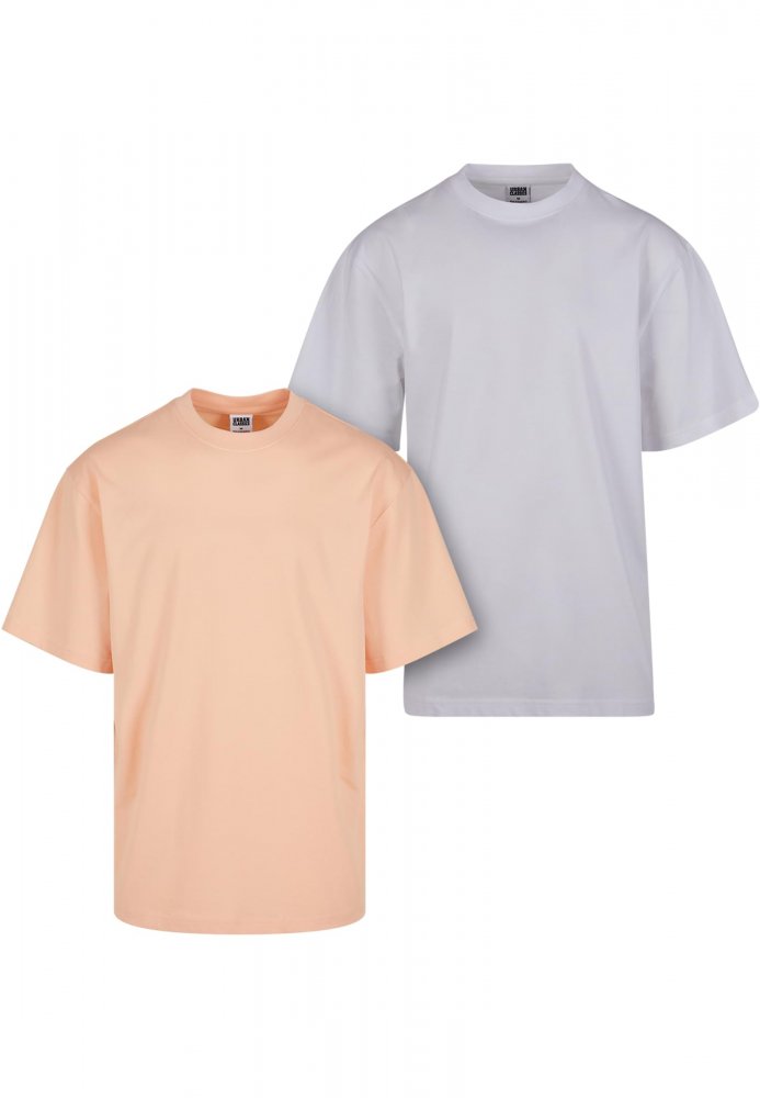 Tall Tee 2-Pack - softapricot+white L