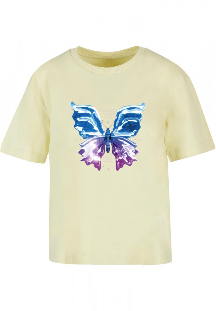 Chromed Butterfly Tee - softyellow L